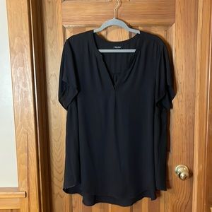 Torrid Black Short Sleeved Top Size 2